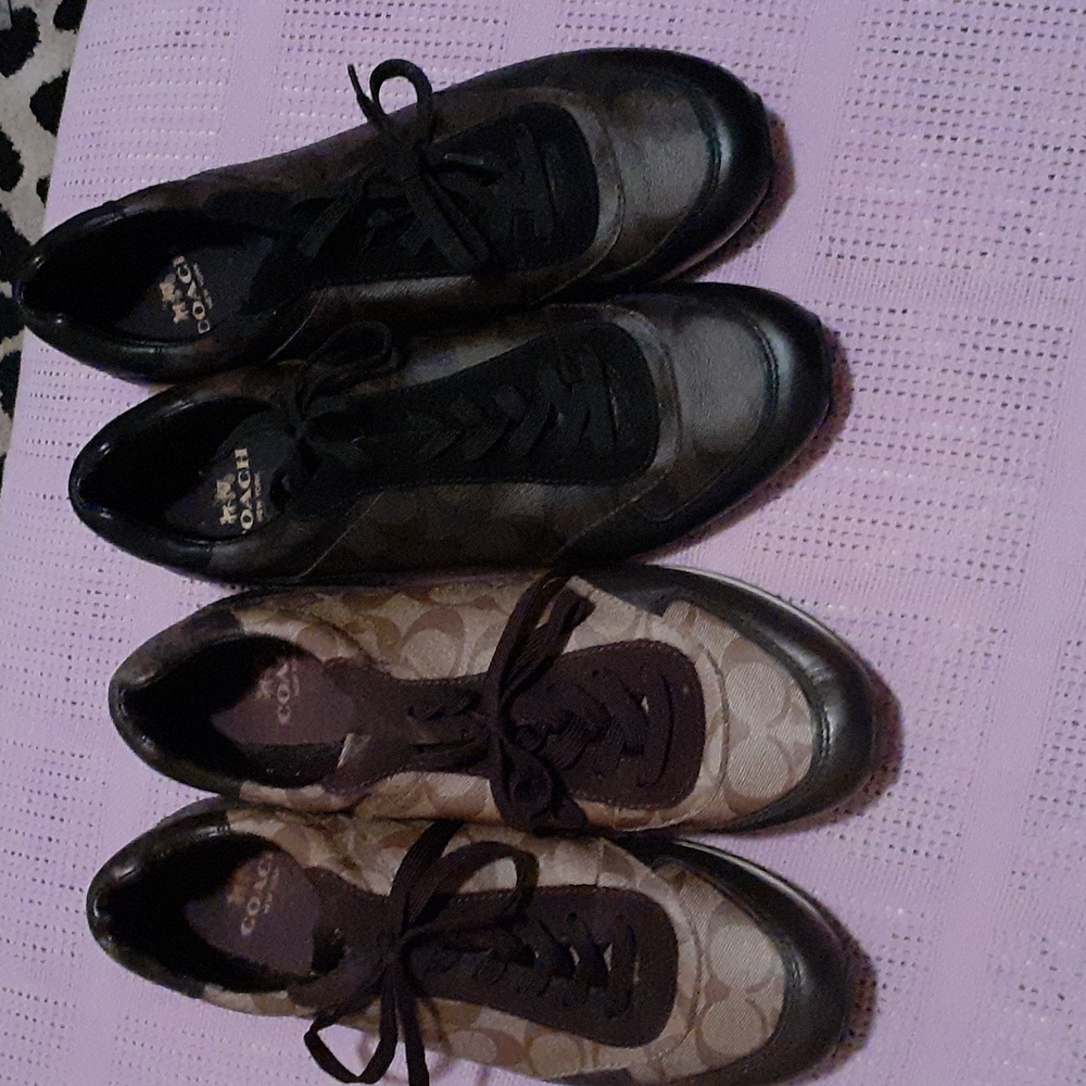 2 pair Coach Sneakers
